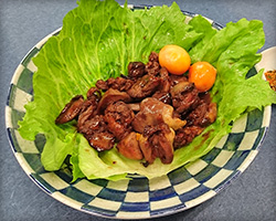 Slow cooked chicken liver